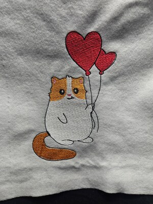 Embroidered Cat with Balloon Sweatshirt - image4